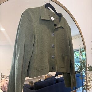 J. Crew Dark Green Women's Button Cardigan